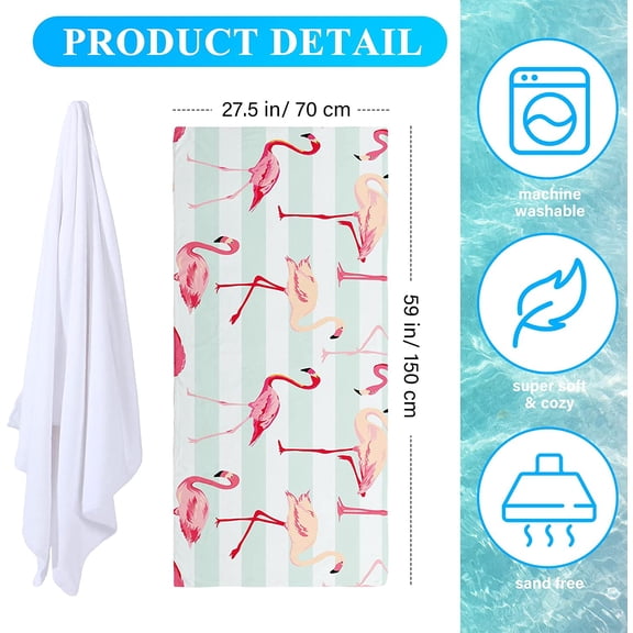 8 Pieces Sublimation Blank Bath Towel Microfiber Polyester Thick Towel Absorbent White Towel for Sublimation Home Bathroom, 60 x 27 Inch