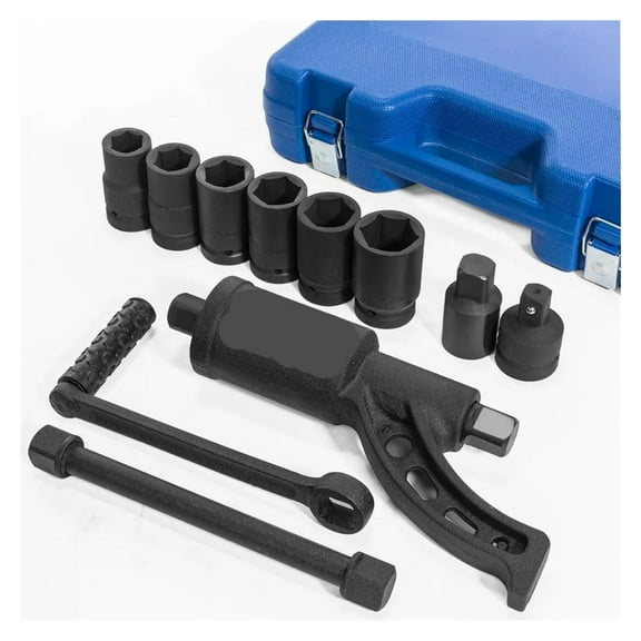8-Pieces Torque Wrench Labor Saving Lug Nut Wrench Torque Multiplier Socket (24mm To 38mm) for Semi