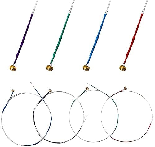 8 Pieces Violin Strings Full Set (G-D-A-E) 4/4 Violin Steel Core Dominant Fiddle Strings for Instruments 4/4 3/4 /2 /4 - Educator's Choice for Student