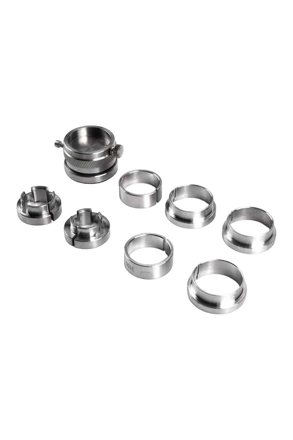 8 Pieces Watch Movement Holder Rotating Base Stainless Steel Seat Set for Professional Watchmakers Assembly and Repair