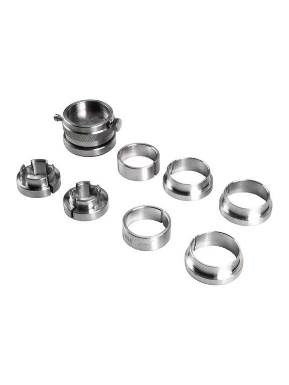 8 Pieces Watch Movement Holder Rotating Base Stainless Steel Seat Set for Professional Watchmakers Assembly and Repair