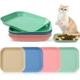 thumbnail image 1 of 8 Pieces Whisker Fatigue Cat Bowls, 6 Inch Shallow Cat Food Dish Wide Cat Wet Feeding Bowls, Wheat Straw Pet Plate for Kittens and Short Legged Cat, 1 of 14