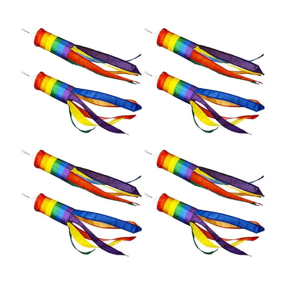8 Pieces Windsock Colorful Hanging Decoration Windsock for Outdoor Hanging