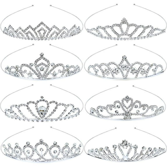 8 Pieces of Bridal Crown Headpieces, Birthday Party Costumes and Accessories, Party Supplies, Wedding Anniversaries, New Year Valentine's Day Gifts