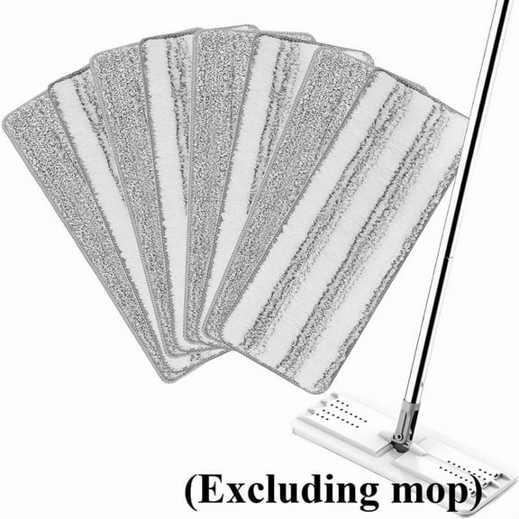 8-Pieces Flat Mop Replacement Cloth – Fits JOYMOOP Flat Mop, 12.99x4.72 Inches, Reusable Washable Ultra-Fine Fiber Cleaning Pad​