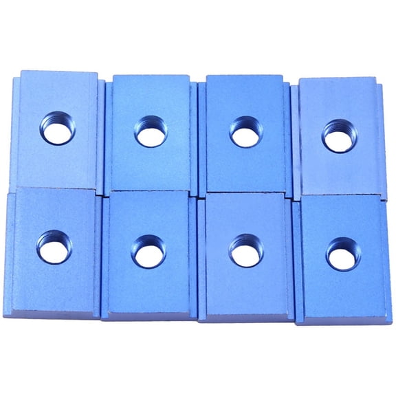 8 Pieces of M8 T Type Track Slider 30/45 Type Track Clamp Screw Groove Fastener Woodworking Tool Blue