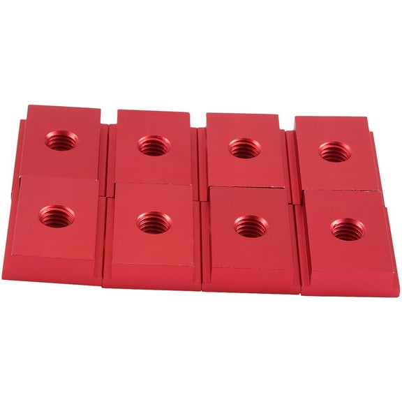 8 Pieces of M8 T Type Track Slider 30/45 Type Track Clamp Screw Groove Fastener Woodworking Tool Red