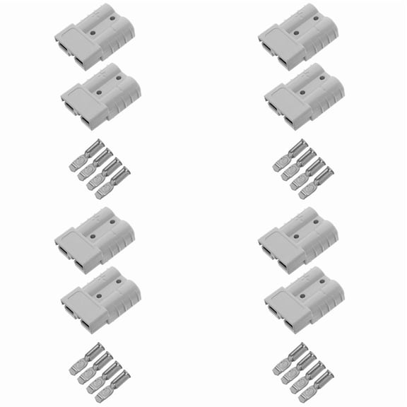 8 Pieces of Quick Connect Plug 175A 600V Battery Quick Connector Power Plug Winch Connection Grey for Maximum 1AWG Wire