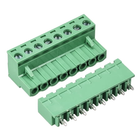 8 Pin 5.08mm Pitch Male Female PCB Screw Terminal Block 10Sets