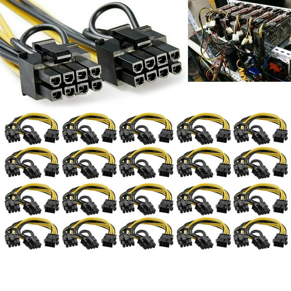 8 Pin CPU 2 GPU EPS to Dual 6+2 pin Motherboard Graphics Video Card PCI-e Splitter Hub Power Extension Cable 10 PCS