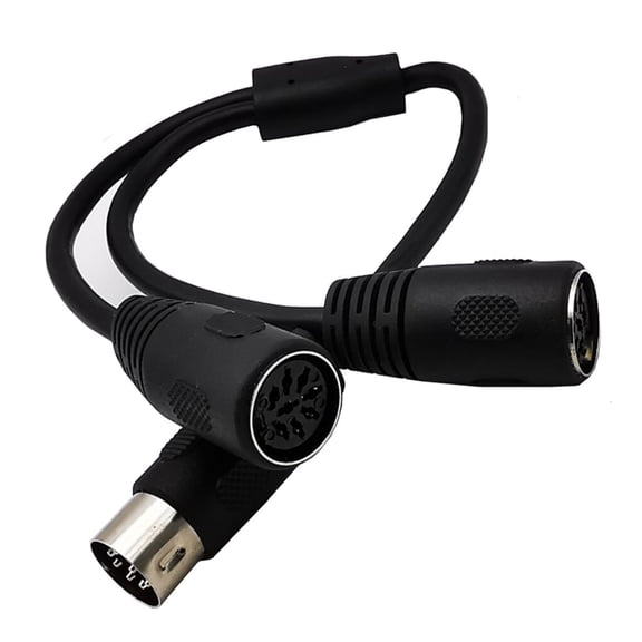 8 Pin DIN Splitter Y Adapter Cable 1 Male to Two Female Splitter for Speakers