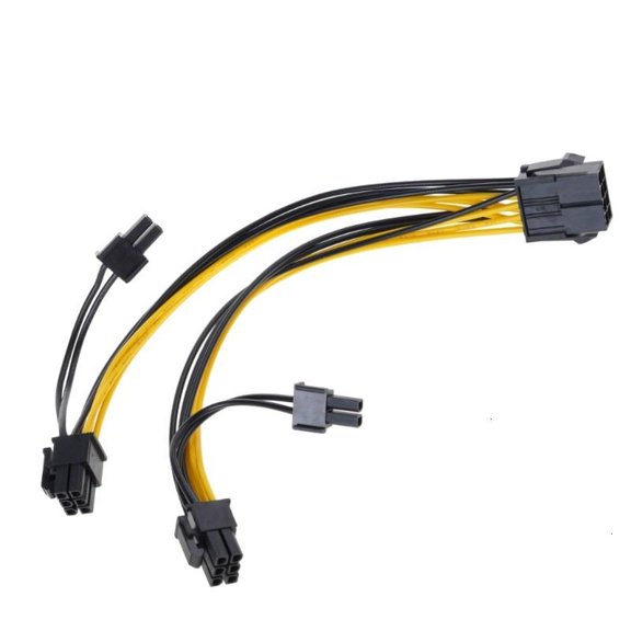 8 Pin to Dual 8Pin Graphics Card Power Supply Adapter Cable (6+2)Pin Power Cord