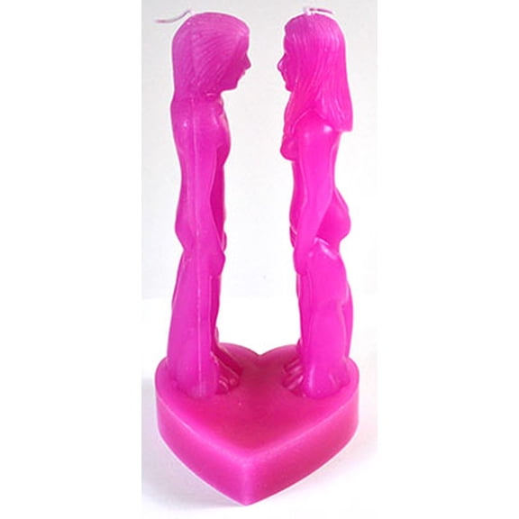 8" Pink Face to Face candle