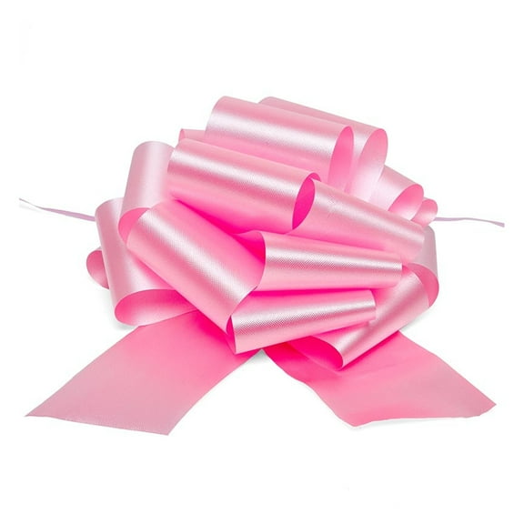 8" Pink Large Embossed Pull Bow - Quantity of 1