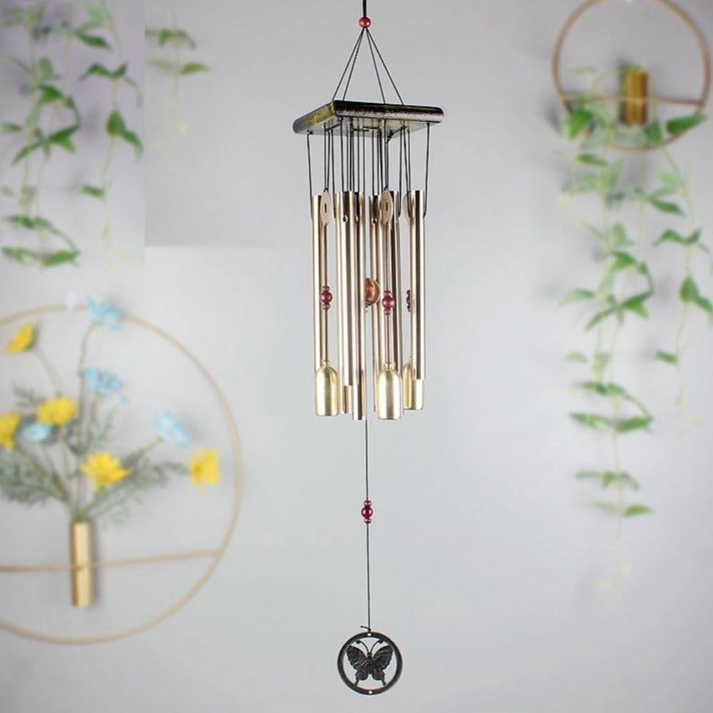 8 Pipe 4 Pencil Bell Wind Chimes for Positive Energy for Balcony Bedroom with Sweet Sound | 24 Inch Long