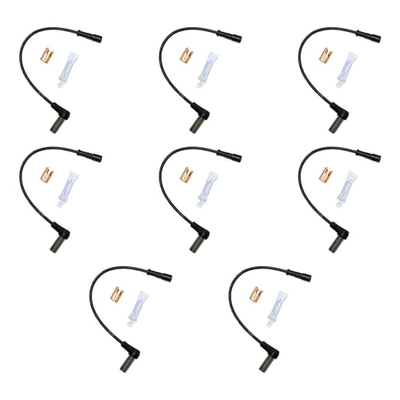 8 Pk ABS Wheel Speed Sensor - 12 90 Heavy Duty ABS Sensor Replaces 801544 300083 65187 800573 BW800573 3501488 577A801544 9705008 9705109 1814407 AM577A801544 BAN801544 BER801544 ZAC801544