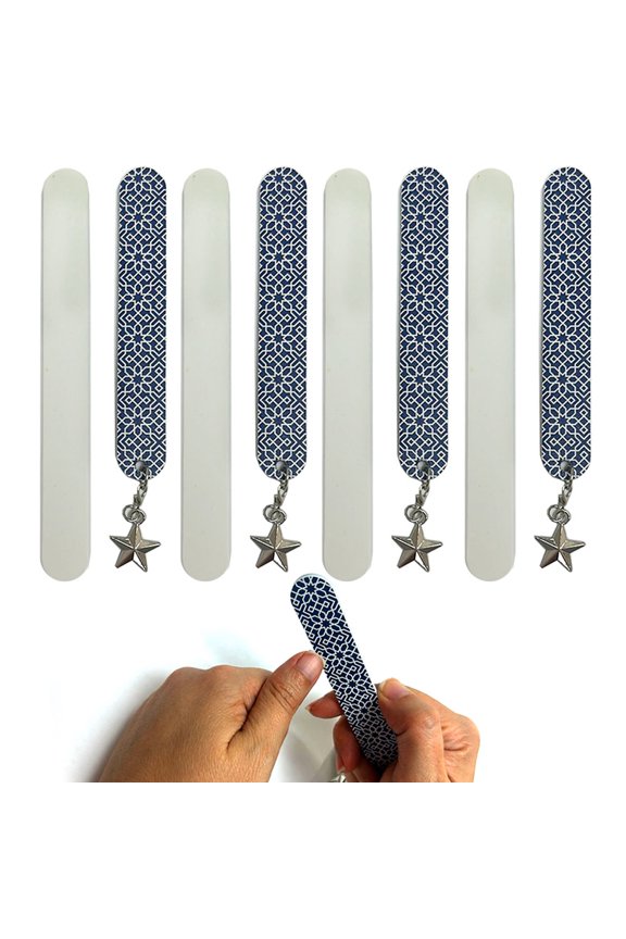 8 Pk Double Sided Nail Files Fingernail Washable Salon Boards Emery Manicure