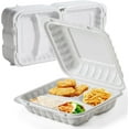 8 Plastic Hinged Clamshell Food Containers Disposable with Lids BPA