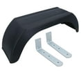 thumbnail image 1 of 8" Plastic Mudguard Fender (Single) Offset Fit & 2 LARGE Brackets, 1 of 6
