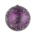 thumbnail image 1 of Vickerman 8" Plum Ice Ball Ornament. This textured ornament has a rough and icy look with a hint of delicate sparkle. Incorporate these ornaments into your holiday design for added texture. Includes 2, 1 of 1
