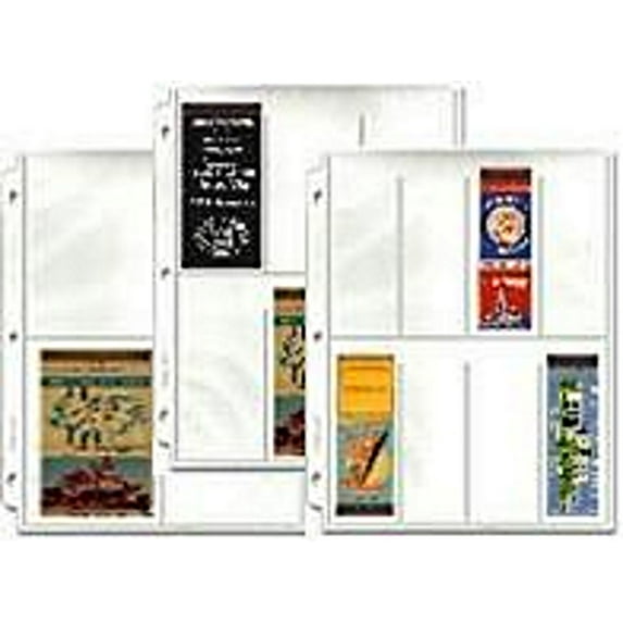 8 Pocket Binder Pages for 20-Strike Matchcovers by Hobbymaster - fits any 3 ring binder (25)