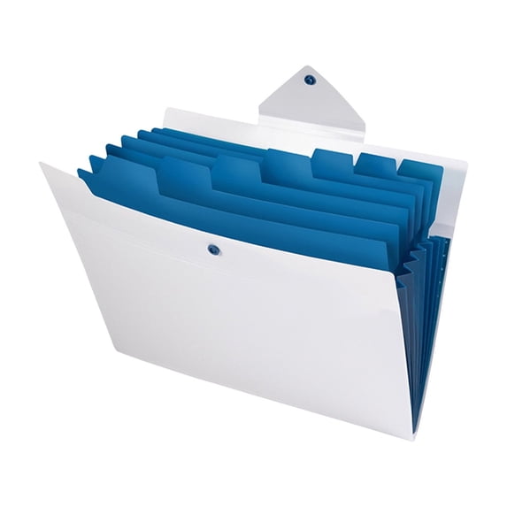 8 Pocket Expanding File Folder Accordion Organizer with Snap Closure, Waterproof Plastic Document Organizer for Letter Size, School Office Home
