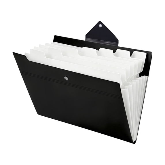8 Pocket Expanding File Folder Accordion Organizer with Snap Closure, Waterproof Plastic Document Organizer for Letter Size, School Office Home