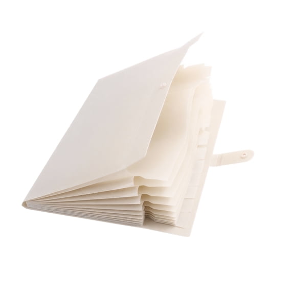8-Pocket Expanding File Folder, Plastic Expandable File Folder with Pockets, A4/Letter Size Accordion Organizer Folder, for School and Office Supplies,Beige