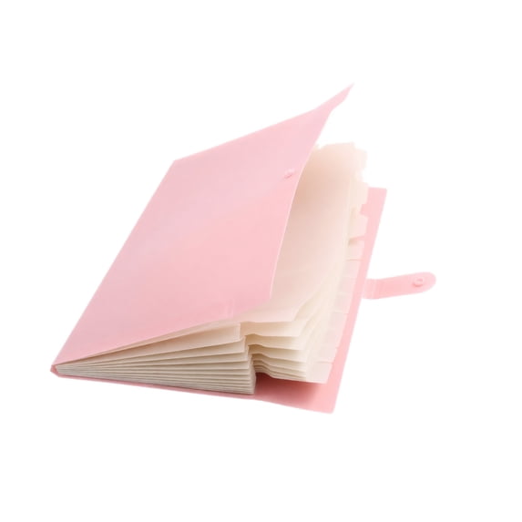 8-Pocket Expanding File Folder, Plastic Expandable File Folder with Pockets, A4/Letter Size Accordion Organizer Folder, for School and Office Supplies,Pink