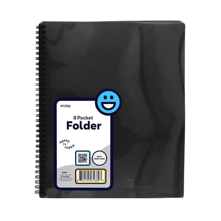 8-Pocket Project Folder, Multi-Pocket Organizer with Front View for School & Office