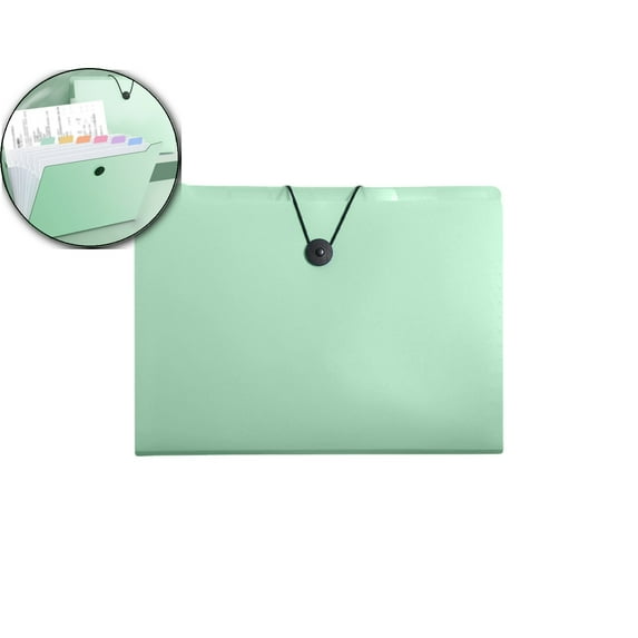 8 Pockets Expanding File Folder, Accordion File Organizer with Colorful Labels, Cute Folders for Documents, Portable File Folder Organizer for Office Supplies, A4 Letter Size