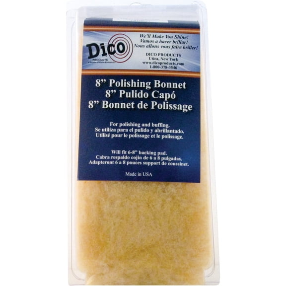 Dico Polishing Bonnet 8 Inch - Washable, Universal Fit - 1 Piece