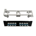 thumbnail image 1 of 8-Port Blank Patch Panel Rack for LC Optical Fiber Wall Mount Ethernet Cable Bar Keystone Jack RJ45 Coupler Module, 1 of 9