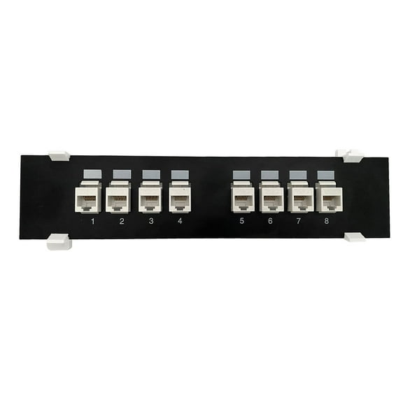 8-Port CAT6 Toolless Extender Patch Panel RJ45 Networking Wall Mount Bracket Wall-Mount Network Adapter Space Saving
