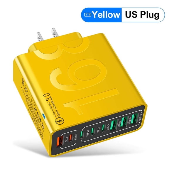 8 Port Fast Charging USB Hub with 4 USB C and 4 USB A Ports for Multiple Devices
