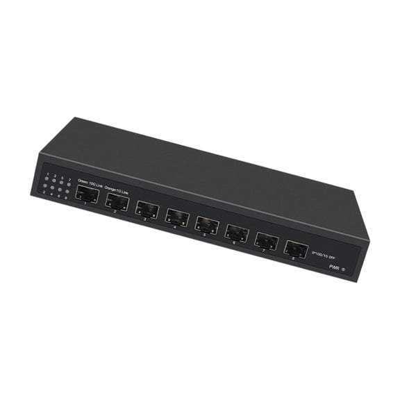 8 Port Fiber Opticals Ethernet Networking Switching 10Gbps Speed Unmanaged Plugs and Play High Throughput