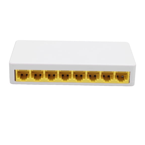 8-Port Gigabit Ethernet Network Switch, Unmanaged Desktop Switch Hub, Fanless Metal Housing, Plug and Play for Home and Office