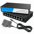 thumbnail image 1 of 8 Port Gigabit Ethernet Switch RJ45 Hub Internet Splitter Smart Switch Ethernet Network Switch 10/100/1000Mbps US Plug, 1 of 6