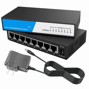 8 Port Gigabit Ethernet Switch RJ45 Hub Internet Splitter Smart Switch Ethernet Network Switch 10/100/1000Mbps US Plug