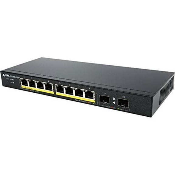 8-Port Gigabit Switch - Black - Compact Design - Intelligent PoE Management