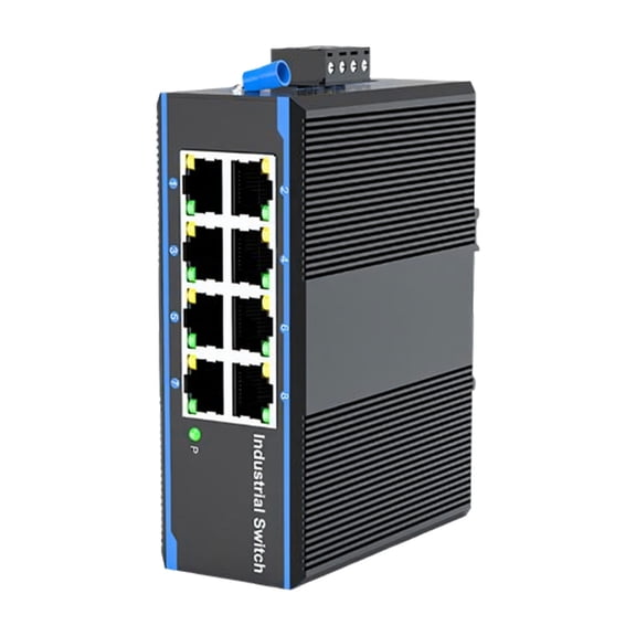 8 Port Industrial Gigabit Industrial Switcher 1000Mbps Industry Networking Ethernet Switcher DIN Mounted Plug and Play