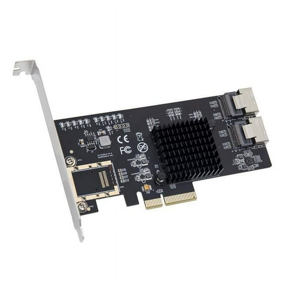 8 Port Non-RAID SATA III PCI-e x4 Controller Card - Dual SFF-8087 Interface Marvell 9215 Chipset