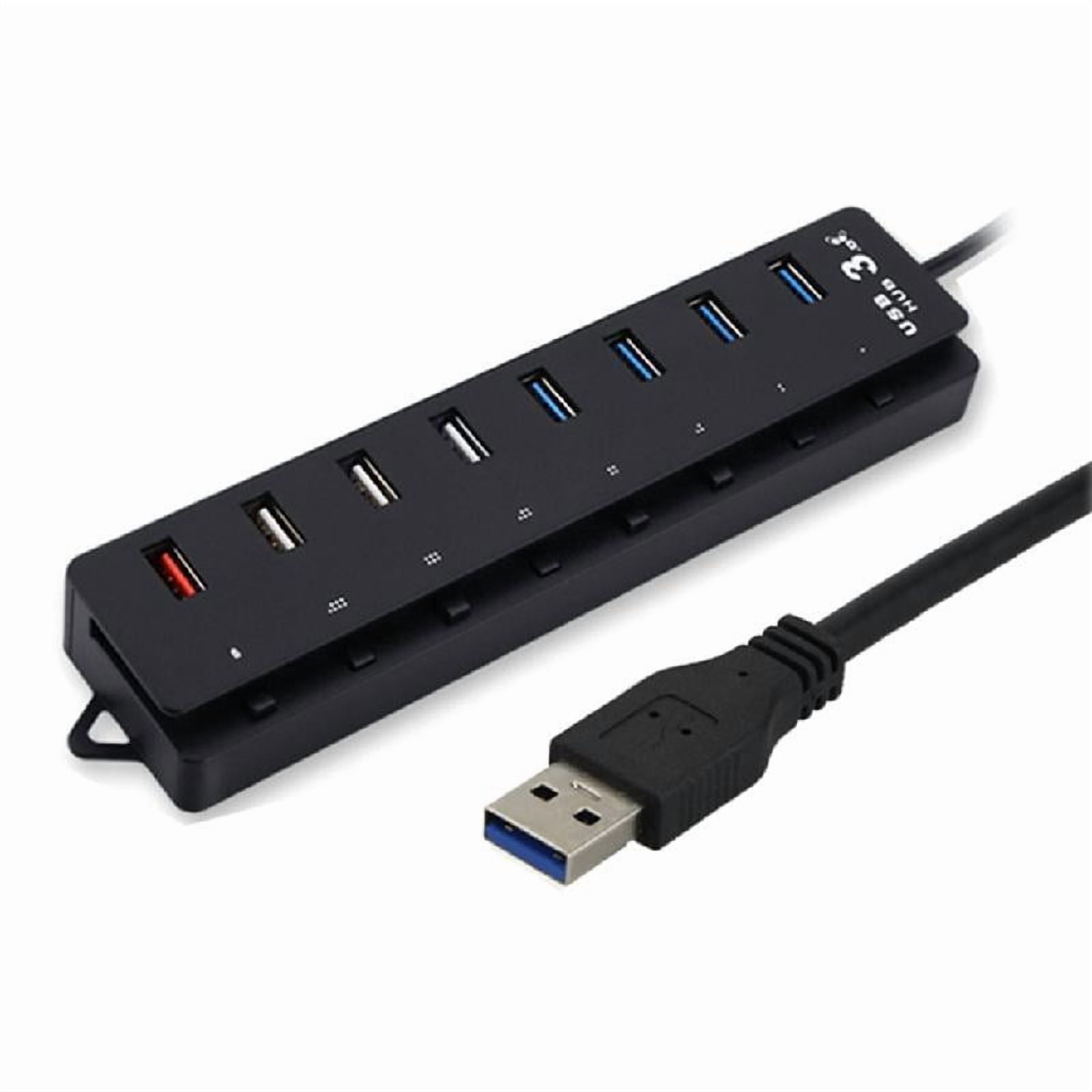 8 Port USB 3.0 2.0 Hub Multi USB Port Hub with Individual Switches ...