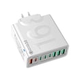 thumbnail image 1 of 8-Port USB Charger Station with 4 USB-C & 4 USB-A Ports, Smart Fast Charging Hub for Multiple Devices, Compatible with iPhone Android Tablet Smartwatch, Office Home Travel Accessories, 1 of 8