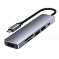 thumbnail image 1 of 8 Port USB Type C Docking Stations Type C Hubs Compatible for Laptops Tablets, 1 of 7