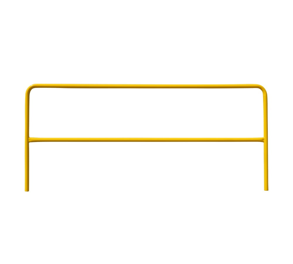 Temporary Railing Signage 8' Portable Steel Pipe Safety Railing for Pedestrian & Fencing - 1-5/8 ...