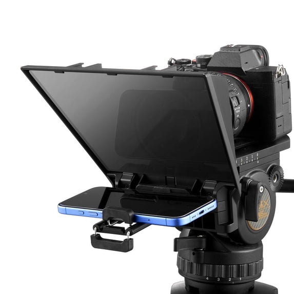 8'' Portable Teleprompter Remote for Webcam Smartphone Live Streaming