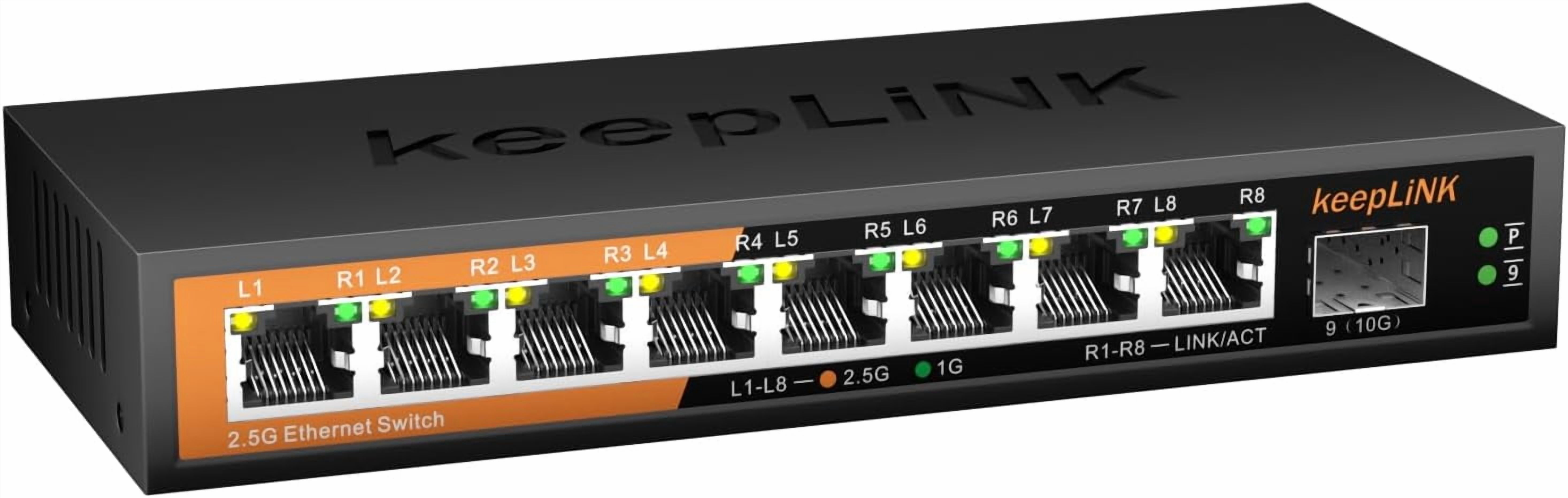 8 Ports 2.5G Switch Smart Web Managed, 8 x 2.5G Ba