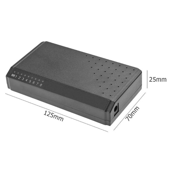 8 Ports 6+2 Injector Power over RJ45 Ethernet Family Network System 10/100M for Cameras Without Power Adapter