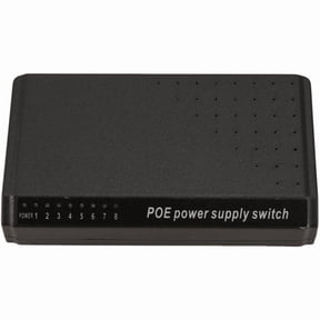 8 Ports 6+2 POE Switch Injector Power over RJ45 Ethernet Family Network System 10/100M for Cameras Without Power Adapter,1 x PoE Switch,Black